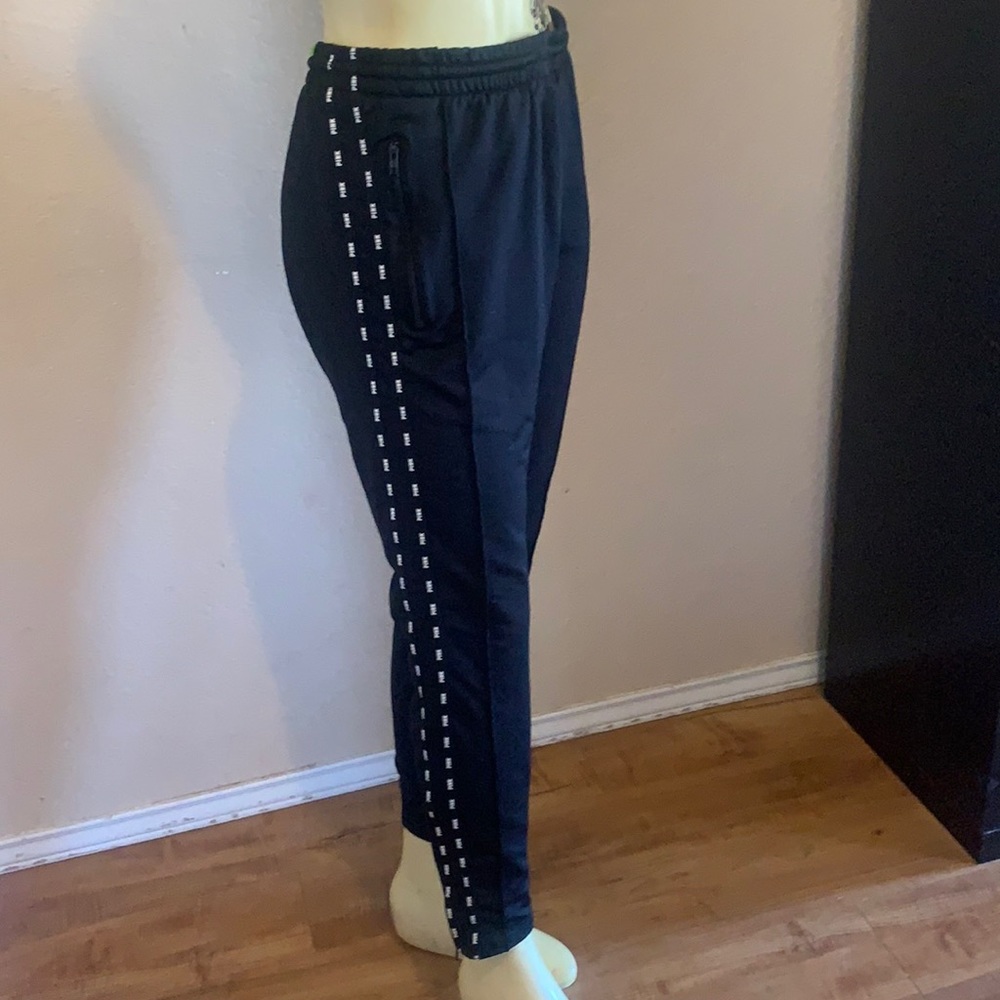 PINK VICTORIA’S SECRET black track jogger sweat pa